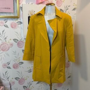 NWT Yellow/Mustard Quarter Sleeve Jacket